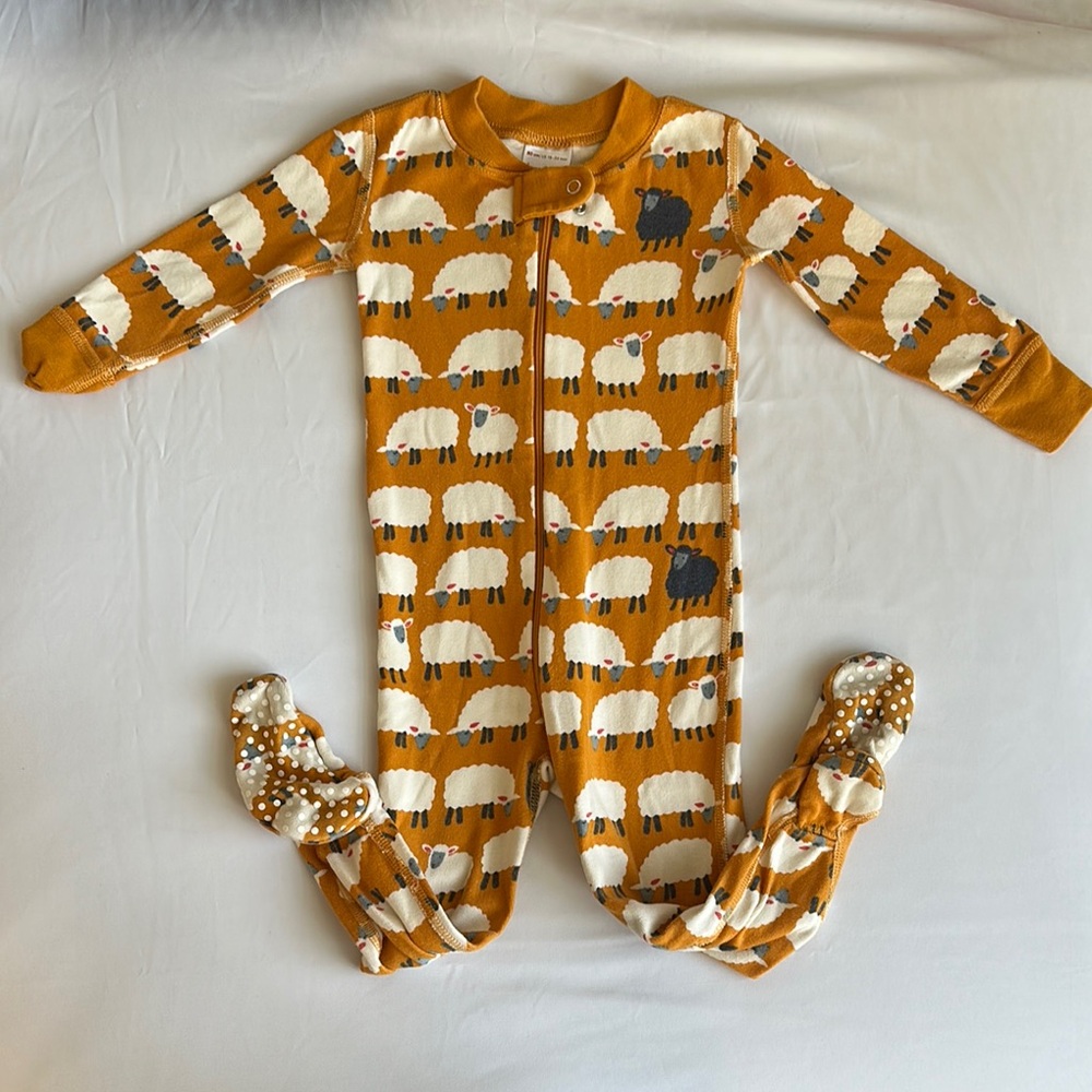 Hanna Andersson Yellow Footies One Piece Cozy Sleepwear
